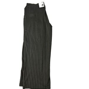 White Stag Business Casual Pants womans 22w/24w  black Double Pin Stripe